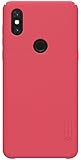 for xiaomi mi Mix 3 Case,Nillkin [with Kickstand] Frosted Shield Anti Fingerprints Hard PC Case Back Cover for xiaomi mi Mix 3 -Retail Package (Red)