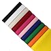 Faux Leather Fabric PVC Vinyl Craft Leather for DIY Hair Bows Headband Earrings A4 Size, 10 Colors (Bright)