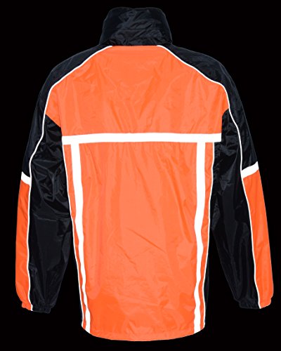 Milwaukee Performance Men's Water Resistant Rain Suit with Reflective Tape (Orange, Large) - Thumbnail 3