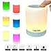 Life-Glo Night Lamp with Portable Wireless Bluetooth Speaker, Smart Touch Control LED Color Changing Bedside Table Lamp with Dimmable Warm Night Light Perfect for Gifts