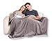 Pembrook Super Soft and Warm Reversible Plush Coral Micro with Sherpa Shearling Lining, (51 X 63 inches) Fleece Blanket, Gray