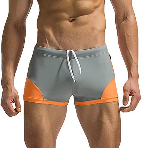 FINENICE Men's Swimwear Basic Long Beach Surfing Spliced Swim Boxer Trunks Board Shorts