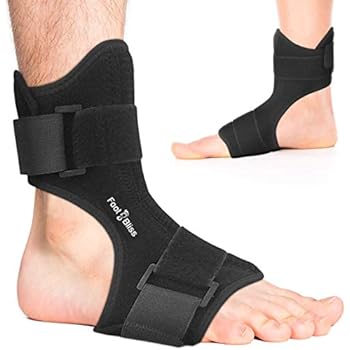 Plantar Fasciitis Night Splint - Drop Foot Support Brace - Dorsal Planter Fasciitis Splints for Right or Left Foot. Support Sleep, Arthritis, Tendonitis, Dorsiflexion, Heel Calf Stretcher, Men + Women