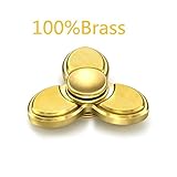 PHEVOS Spinner Fidget EDC ADHD Brass Toy, Ceramic stainless steel hybrid bearing DetachableUltra Durable High Speed 4-7min( Lotus brass)