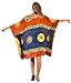1 World Sarongs Womens Abstract Tiki Poncho Cover-Up in Yellow/Blue