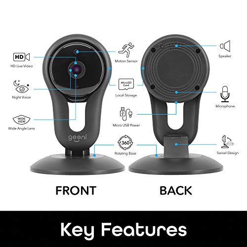 Geeni Aware 720p Smart Camera – Indoor Home Security Camera – No Hub Required – Motion Detection Camera – Smart Camera… - Image 3