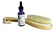 Dry Skin Brush and After Shower Body Oil Combo for Beautiful, Best Skin & Body - Helps Cellulite Reduction & Dead Skin Removal - Natural Bristles - Polished Wood Finish Makes Great Gifts For Women