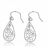 Sterling Silver BoHo Daisy Flower Dangle Earrings