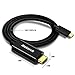 Nekteck USB C to HDMI Adapter Cable Thunderbolt 3 Compatible 4K Converter Supports up to 3840x2160 60Hz for 2016 / 2017 MacBook Pro, Samsung Galaxy S9 S9+ S8 Plus Note 8, ChromeBook and More Black 3ft