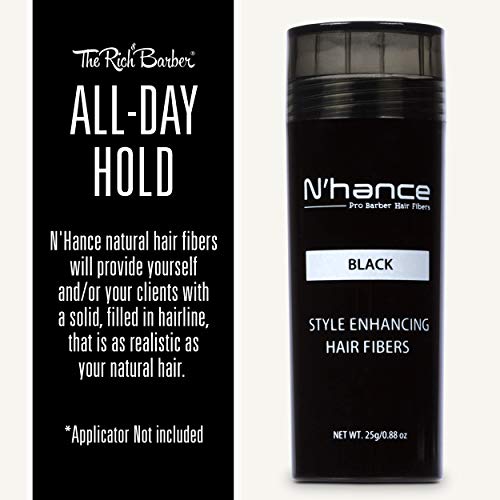 N'hance Pro Barber Hair Fibers (Black) - Thumbnail 4