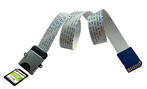 SD Extension SD Card Extension Cable Extender Adapter Flexible Memory Card to TF SD/RS-MMC/SDHC/MMC for Monoprice Select Mini 3D Printer/Anet A8 3D Printer/Raspberry Pi/GPS/TV SD Micro (White)