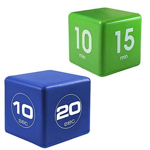 Miracle TimeCube Exercise Timer for Fitness, HIIT and Workout Routines, 2 Piece Combo - 10, 20, 30, 60 Seconds and 1,5,10,15 Minutes - Thumbnail 7