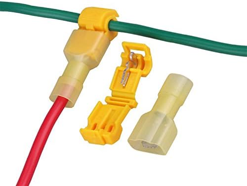 FivePears 60PCS Yellow Quick Splice Electrical Wire Terminals T Type Crimp Cable wiring connector