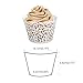 ELENKER 120pcs Cupcake Wrapper Lace Laser Cut Filigree Cupcake Wraps Liner Baking Cup