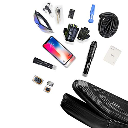 Sodoop Mountain Bike Bag, Rainproof Road Bicycle Zipper Frame Bag,1.5L Capacity,Sport Cycling Front Top Tube Hard Shell Tools Storage Panniers Pack Strap Triangle Saddle Frame Pouch Accessories