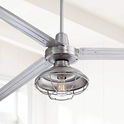 72" Turbina XL Franklin Park Industrial Outdoor Ceiling Fan with Light