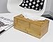 Le Juvo Bamboo Tissue Box Cover - Holds Most Rectangular Tissue Boxes, Modern Look and Finish - Wood Carved Design - 9.45 x 4.92 x 3.74 Inches