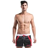 DESMIIT Men's Mesh Short With Pocket Black US Small Asia L Waist:30-32