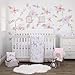 NoJo Watercolor Deer 100% Cotton Sateen Photo Op Fitted Crib Sheet, Pink/Grey/White/Blue