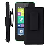 SOJITEK Microsoft Nokia Lumia 830 Black Holster Case 2 in 1 Hybrid Hard Shell Holster Combo With Kickstand & Belt Clip