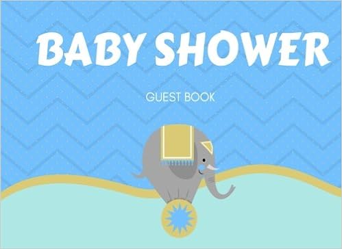 Baby Shower Guest Book Blue Elephant It S A Boy Guest Book With