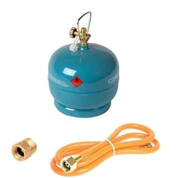 VITKOVICE MILMET S.A 2 kg Leere befüllbare Gasflasche Propan Grill Camping + Adapter + Umfüllschlauch