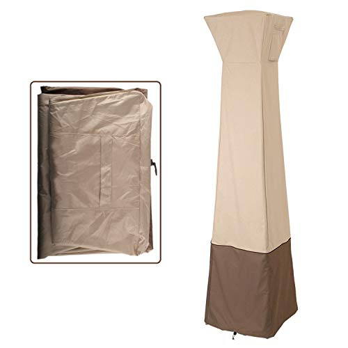 Gekufa Pyramid Torch Patio Heater Cover Heavy Duty Waterproof Propane Cover, 21 x 21 x 90 Inch