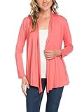 12 Ami Basic Long Sleeve Open Front Cardigan (S-XXXL) - Made in USA