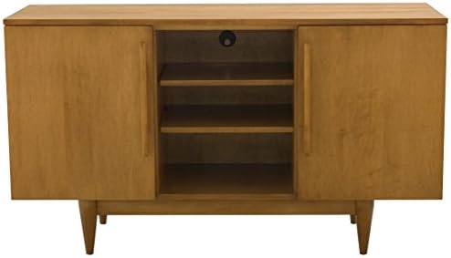 Saloom Furniture 2 Door with Middle Open Maple Buffet Cabinet, Natural Finish