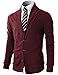 H2H Mens Casual Slim Fit Shawl Collar Basic Designed Cardigans