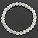 BEADNOVA AAA Grade 6mm Moonstone Gemstone Bracelet Semi Precious Gemstone Birthstone Healing Round Beads Stretch Bracelet 7