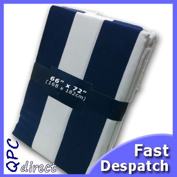 Qpc Direct Cheap 66x72 Pencil Pleat Curtains Navy White Stripe