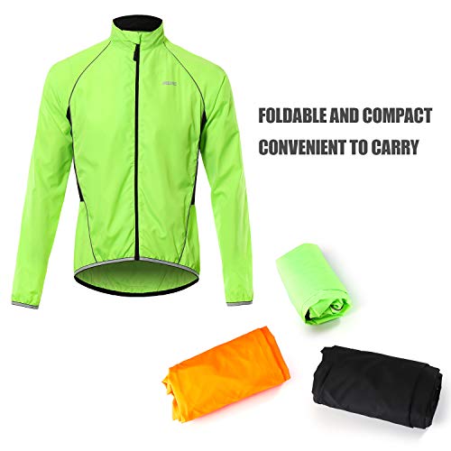 Walmeck- Reflecterend fietsjack voor heren, ademend, lange mouwen, fietsshirt, windmantel, vest, outdoorsportkleding - Image 7
