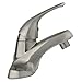 Dura Faucet RV Bathroom Faucet With Curved Single-Lever and Arced Spout for Recreational Vehicles, Motorhomes, Trailers, 5th Wheels and Campers (Brushed Satin Nickel)