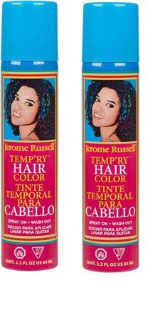 Jerome Russell Temporary Hair Color Spray, Blue 2.2 oz (Pack of 3)