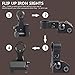 Flip Up Sights Backup Iron Sight with Lightweight Durable Folding Down Elevating and Windage Adjustment Easy to Mount Picatinny Mount for Rifle Shooting Accuracy