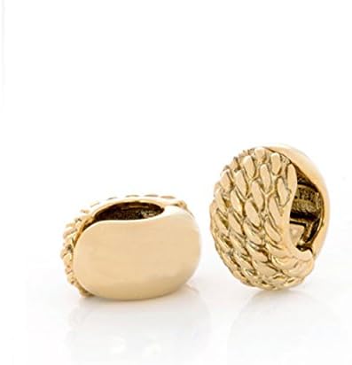 Gold Tone Signature Reversible Hugs