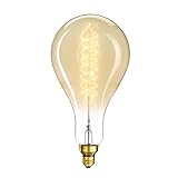 Bulbrite NOS60-PS 137101 60W Incandescent Grand Nostalgic Spiral Filament Bulb with Medium E26 Base, Antique Finish