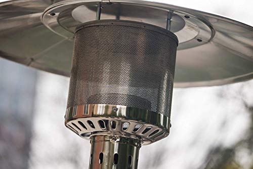 Legacy Heating CAPH-7-S Patio Heater Hammered Black Powder Coated Finish, 30" x 30" x 88",