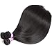 Flady Malaysian Straight Virgin Hair 3 Bundles with Closure 8a Grade Unprocessed Virgin Human Hair Bundle with Lace Closure (10 12 14+8inch)
