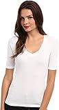 Splendid Women's V-Neck Top,White,Medium