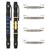 2Pcs Pocket Screwdriver Set Slotted 3.0 4.0 2.0 Phillips 3.0 4.0 1.3 Tripoint Y0.6 Pentalobe 0.8 Screwdriver Multi Tool Pen Style Screw Driver for Repairing iPhone iPod Eyeglasses Electronics Toys