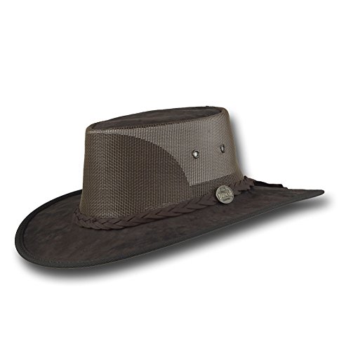 Barmah Hats Kangaroo Cooler Leather Hat 1038HS / 1038BC - Brown Crackle - Small