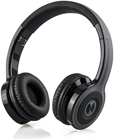 Bluetooth Stereo Headset, TOOPONE Foldable Retractable On-Ear Headphone with Microphone Wired and Wireless Headphones for TV/ Cell Phone/ PC (Black)