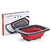 TANSUNG Collapsible Colander, 2 Pack Collapsible Colanders and Strainers with Handle Food-Grade Silicone kitchen Strainer Space-Saver for Draining Pasta, Vegetable and fruit