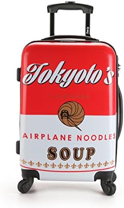 Cabin Luggage 55x35x20 Suitcase 20 inch in Ryanair Easyjet Approved Lightweight 4 Wheel Hard Case Kids Small Size Children Powerbank Charger Prepared Soup by TOKYOTO LUGGAGE (ONLY Trolley)