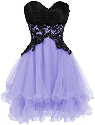 Ellames Sweetheart Cocktail Short Prom Homecoming Party Dresses For Juniors Purple US 16