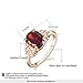 Yoursfs Sparkle Red Crystal Rings for Women 18K Rose Gold Plated Jewelry Rings Wedding CZ Rings for Bridal