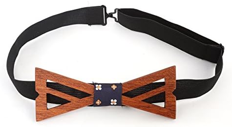 The Ideal Company Men's Makore Wood Triangular Wooden Bow Tie