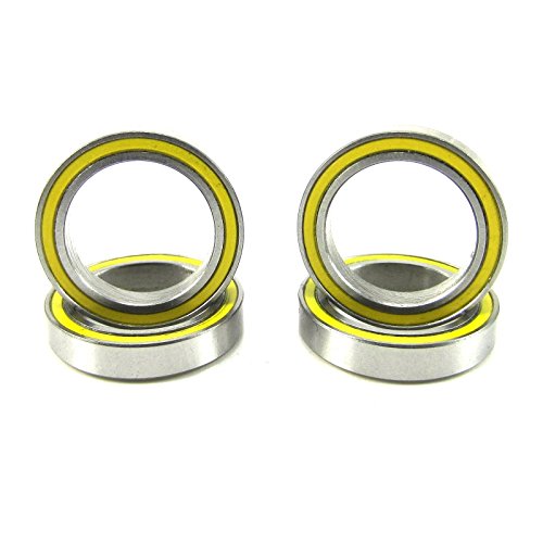 (4) 15x21x4mm Precision Ball Bearings ABEC 3 Rubber Seals YE